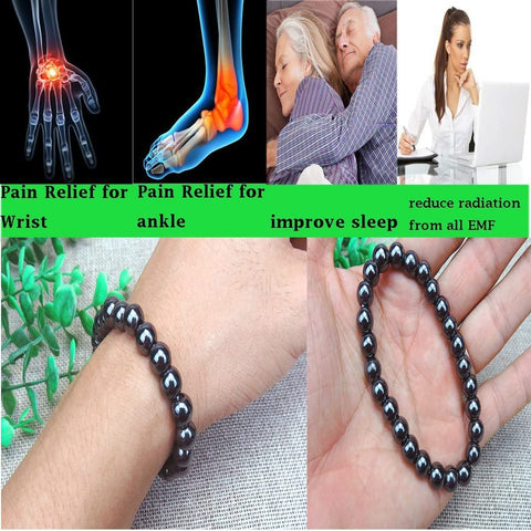 Hematite Magnetic Natural Healing Stones Elastic Bracelet