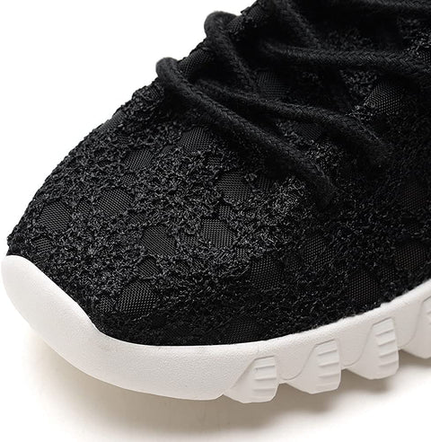 konhill Women's Hollow Out Lace-up Flat Sneakers Lightweight Walking Casual Shoes