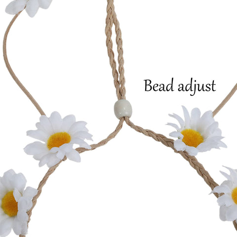 Sunflower Headband Women Hippie Headwear -AWAYTR Bohomia Feather Rope Crown Headdres for girls (Sunflower)