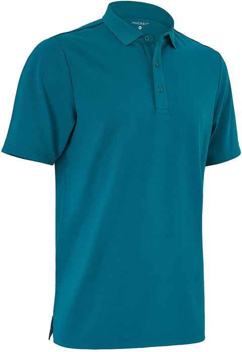INNERSY Men's Polyester Golf Polo Shirt No Wrinkles No Iron Shirt