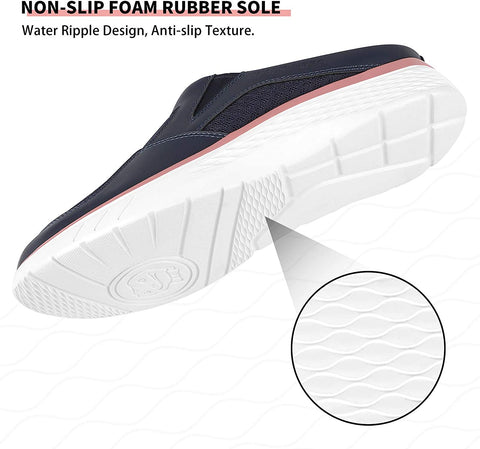 Walking Shoes for Women with Arch Support, Orthopedic Slip On Clog for Ladies, Womens Mule Sneakers, Navy,11