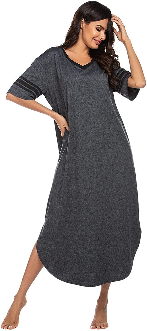 Women's V Neck Loungewear  Loose Sleepwear