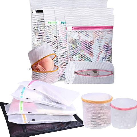 Bagail Set of 13 Mesh Laundry Bags, 5 Fine Mesh Laundry Bags,4 Honeycomb Mesh Laundry Bags,2 Air Mesh Bra Wash Bags and 2 Honeycomb Mesh Bra Wash Bags
