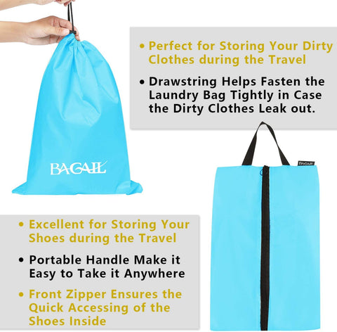 BAGAIL 8 Set Packing Cubes+4 Set Compression Packing Cubes
