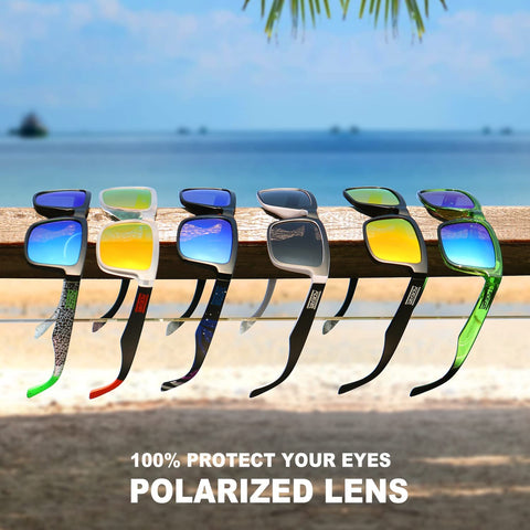 Polarized Sunglasses for Men Women Square Driving Sun Glasses 100% UV Protection