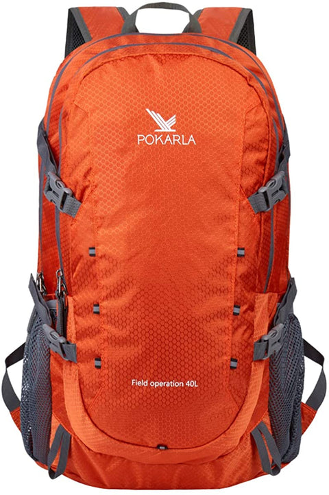 POKARLA 40L Hiking Backpack Lightweight Packable Water Resistant Travel Daypack