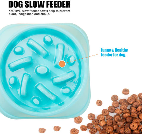 XZQTIVE Medium Maze Dog Bowl Interactive Slow Feeder Dog Bowls Anti Fast Eating Puzzle Bowl for Dogs