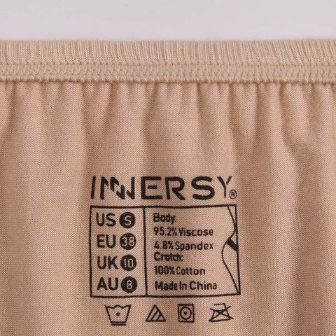 Innersy Women's 3-Pack High Cut Briefs Panties Full Coverage Soft&Smooth Underwear