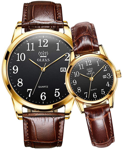 Couples Vintage Quartz Watch 2-Pack