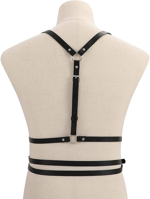 Women's Body Waist Belt Vest Punk Leather Belt For Dresses