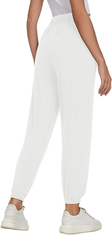 Women's High Waist Joggers with Pockets Comfy Casual Athletic Workout Sweatpants