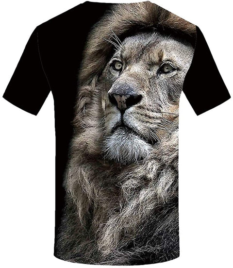 KYKU Lion Tshirt Men Size S-XXXL 3D T Shirt Animal T-Shirts for Mens Clothing