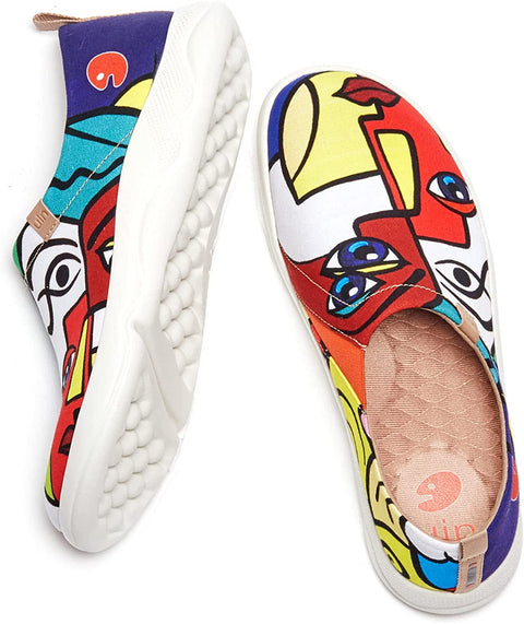 UIN Women's Loafers Slip Ons Casual Art Painted Travel Comfort Shoes Toledo III