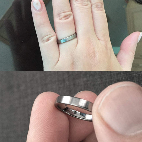 TRUMIUM 3mm 5mm Tungsten Rings for Women Mens Rose Gold/Silver Brushed Thin Engagement Wedding Band Comfort Fit Size 4-12