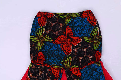 African Matching Dresses Sets Women's 3 Pieces Tops & Skirts & Headwrap Clothing Plus Size