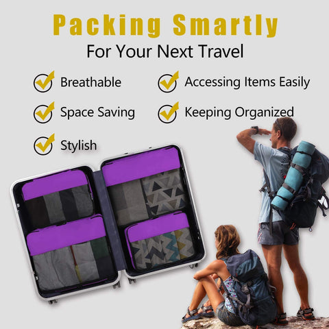 Bagail Set of 12 Packing Cubes for storing your travel items and daily necessities.