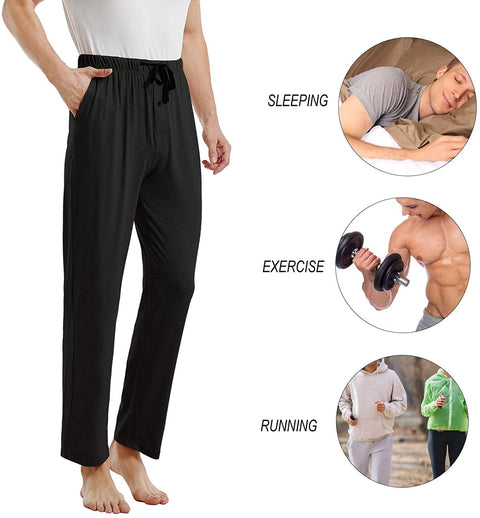 Men's Pajama Pants Bamboo Viscose Soft Breathable Pajama Pants for Men with Pockets