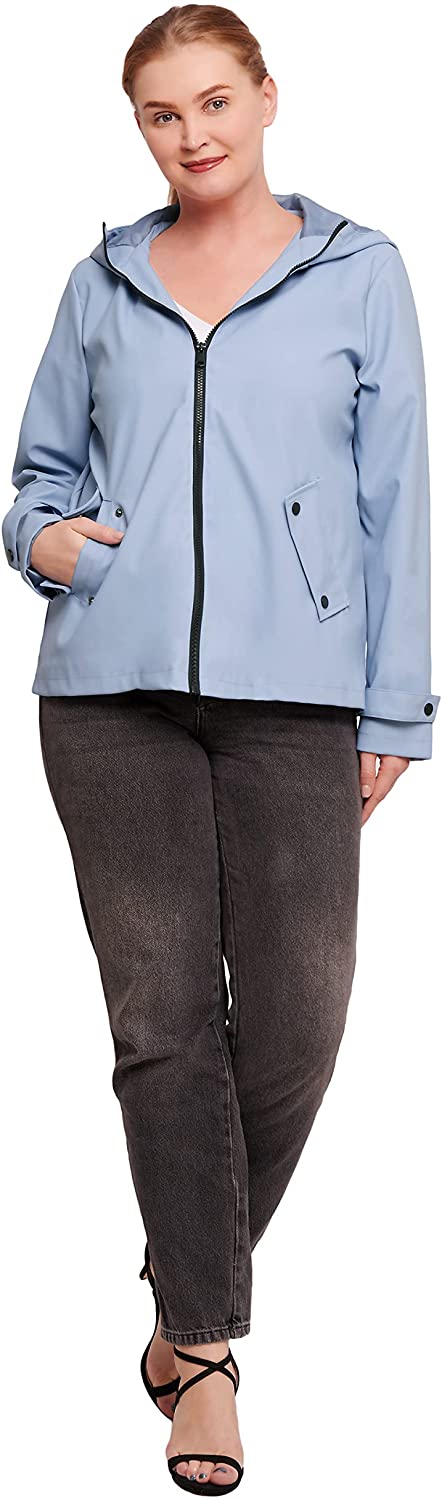 Carrotomato Women's Waterproof Lightweight Jacket Sports Hooded Zip Up