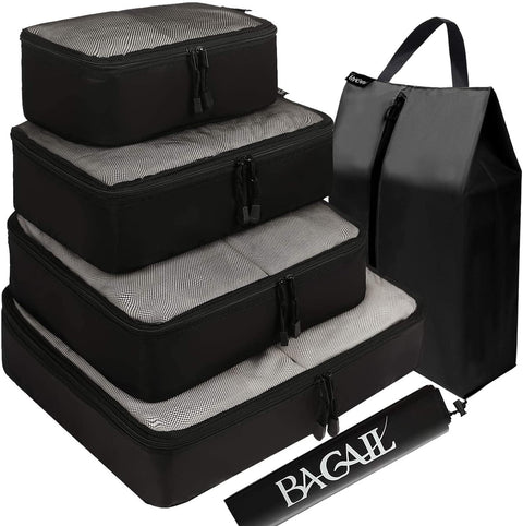 BAGAIL 6 Set Packing Cubes+4 Set Compression Packing Cubes