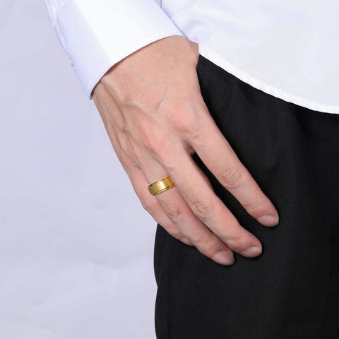 6mm 8mm Mens Womens Gold Tungsten Wedding Ring Band Brush Finish Scratch Resistant Size 5-14 …