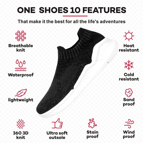 Women Casual Sock Walking Sneakers Breathable Slip On Knit Shoes