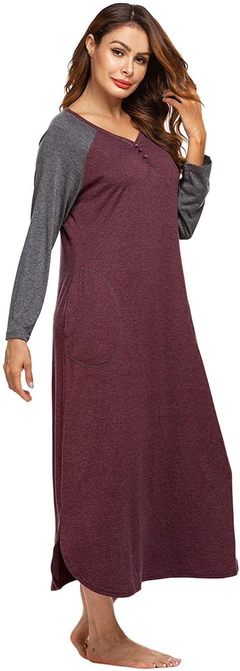 Women's V-Neck Long Sleeve Sleepwear