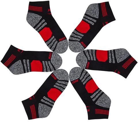 Mens Ankle Socks Athletic Thick Cushioned Breathable 6 Pairs Low MID-CREW With Arch Support Cozy Cotton Socks