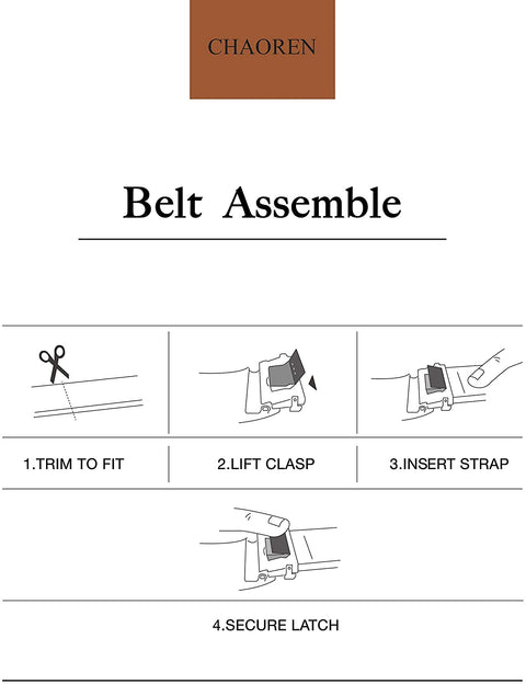 CHAOREN Ratchet Belt Strap Only 1 1/8”, Replacement Leather Belt 1.25" without Buckle