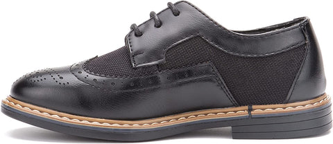 X RAY Footwear Winston Boy’s Fashion Handcrafted Classic Formal Leather Lace-Up Shoe-Oxford, Wingtip Toe, Thermoplastic Rubber Outsole