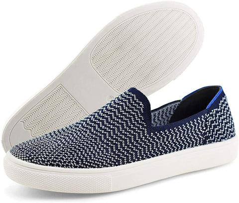 Women Knit Slip On Sneakers Comfortable Walking Loafers