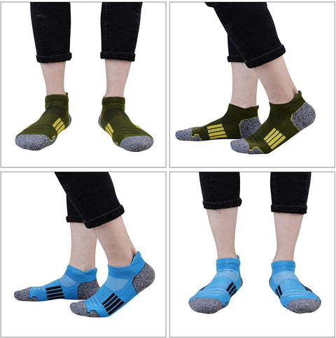 Mens Athletic Ankle Sports Running Low Cut Socks for Men 5 Pack