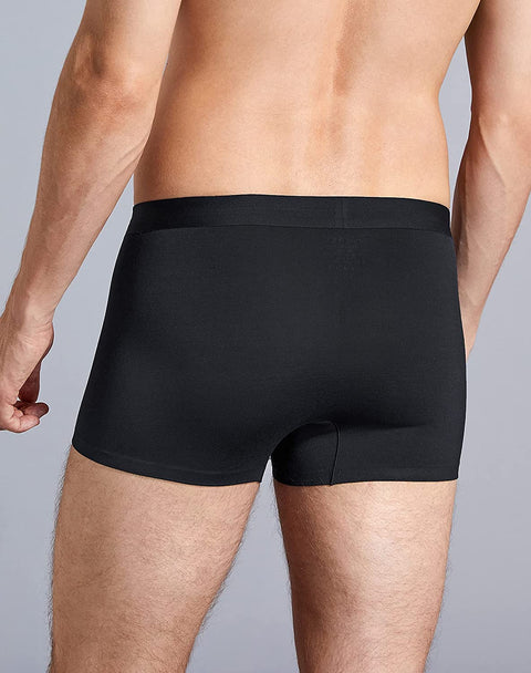 INNERSY Men's Micro Modal Boxer Briefs No Show Short Leg Trunks Underwear 3 Pack