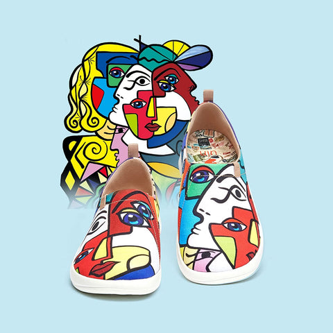 UIN Women's Loafers Slip Ons Casual Art Painted Travel Comfort Shoes Toledo III