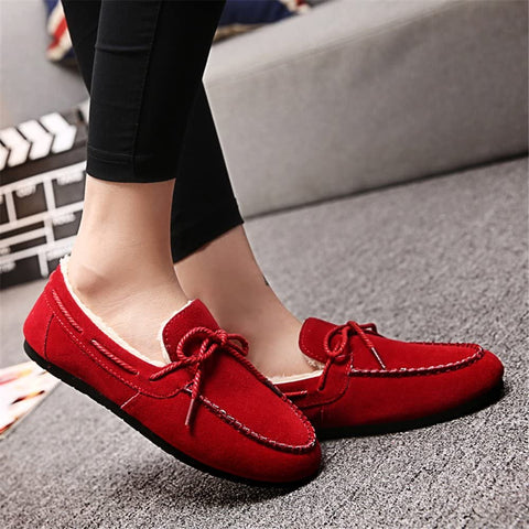konhill Women's Slippers Faux Fur Moccasins Loafers Flats Shoes