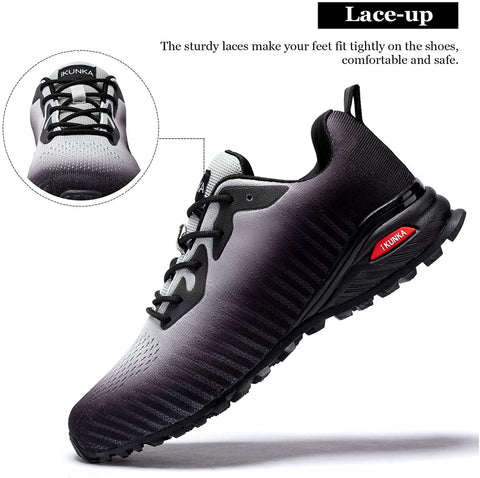 ikunka Womens Men's Tennis Shoes Men Casual Mens Fashion Sneakers Cross Training Shoe Outdoor Non-Slip Walking Footwear