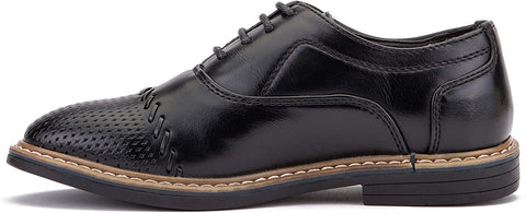X RAY Footwear Blakely Boy’s Fashion Handcrafted Classic Formal Leather Lace-Up Shoe-Oxford, Cap Toe, Thermoplastic Rubber Outsole