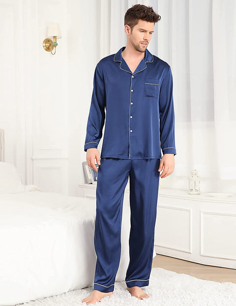 Men's Satin  Loose Pajamas Set