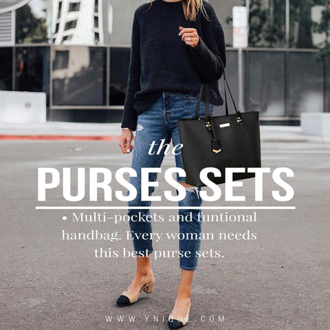YNIQUE Satchel Purses and Handbags for Women Shoulder Tote Bags Wallets