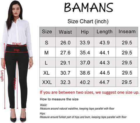 Dress Pants for Women Business Casual Stretch Skinny Work Pants with Pockets (YOGBlack, Small)