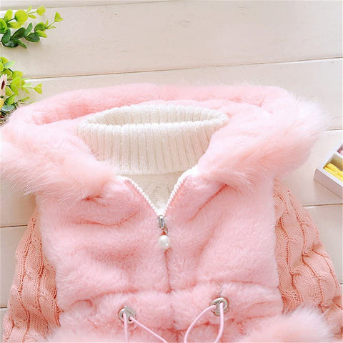 MINKIDFASHION Baby Girls Winter Autumn Little Kids Toddler Warm Jacket Coat