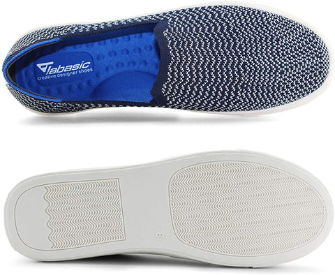 Women Knit Slip On Sneakers Comfortable Walking Loafers