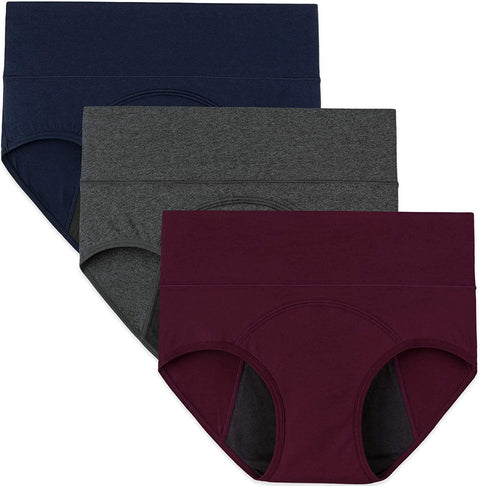 INNERSY Women's Period Underwear High Waisted Postpartum Maternity Panties 3 Pack