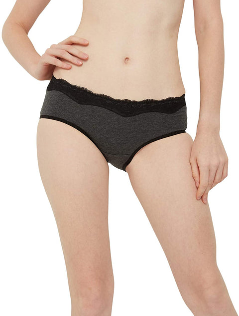INNERSY Womens Lace Underwear Cotton Hipster Panties Regular & Plus Size 6-Pack
