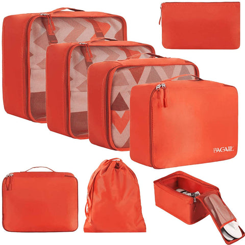 BAGAIL 8 Set Packing Cubes+Digital Luggage Scale