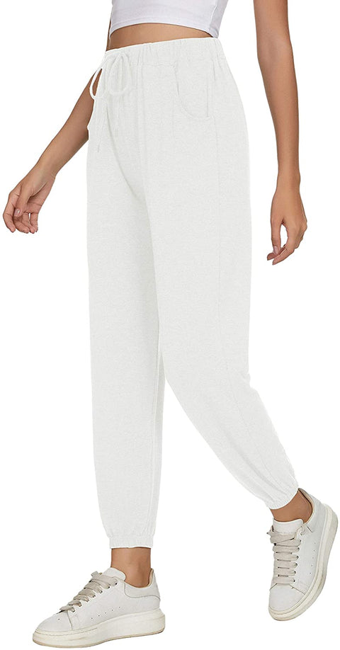 Women's High Waist Joggers with Pockets Comfy Casual Athletic Workout Sweatpants