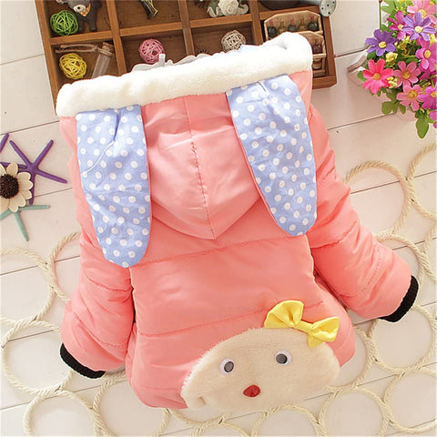 Baby Girls Winter Autumn Warm Rabbit Jacket Coat