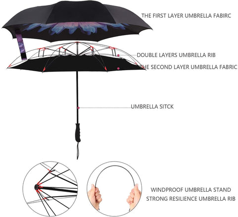 BAGAIL 62 Inches Golf Umbrella+Hand Free Inverted Umbrella