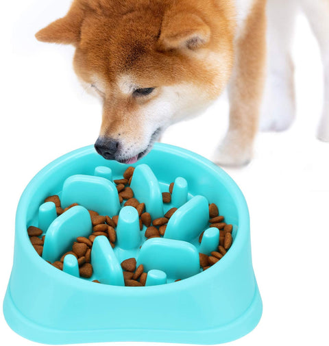 XZQTIVE Medium Maze Dog Bowl Interactive Slow Feeder Dog Bowls Anti Fast Eating Puzzle Bowl for Dogs