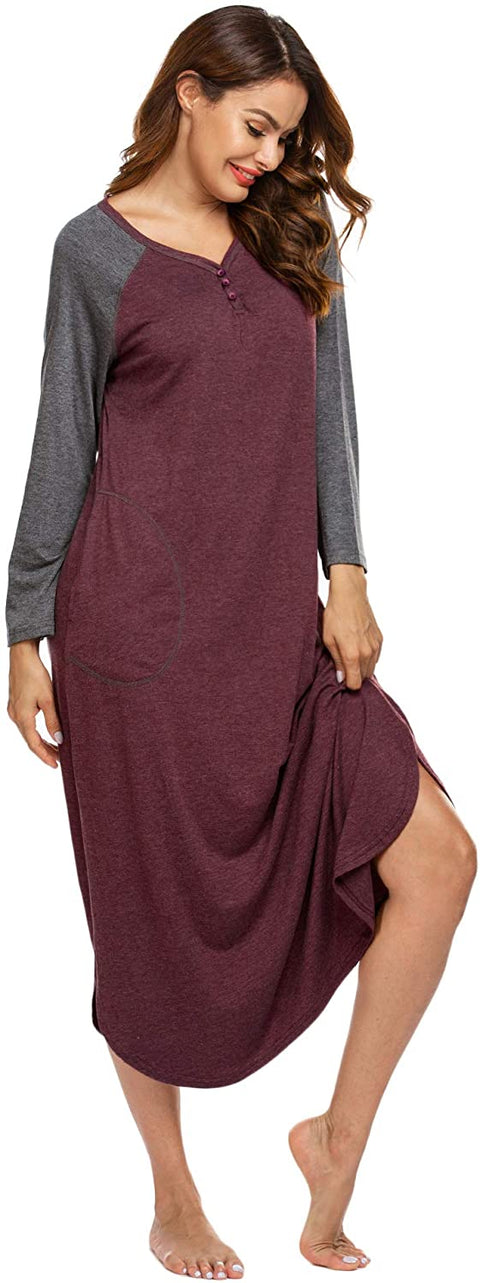 Women's V-Neck Long Sleeve Sleepwear
