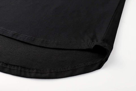 KLIEGOU Mens 100% Cotton Hipster Hip Hop Crewneck T-Shirt with Zip Pocket